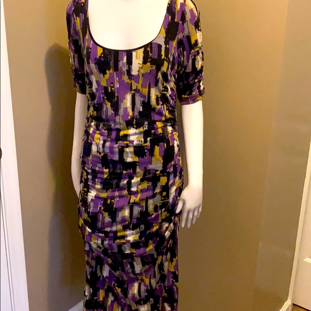 Fitted multi-colored dress